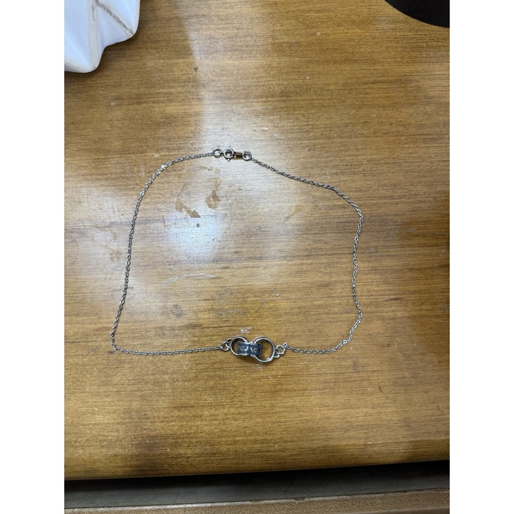 Marc Jacob's Silver double ring‎ necklace